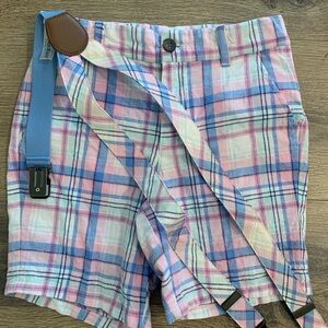 Janie and Jack boys shorts & suspenders set